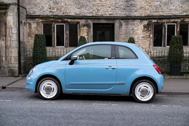 Compact city car parked on a street